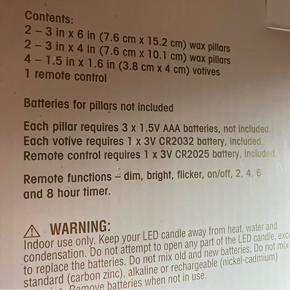 8 LED Glitter Birch Candles with Remote - Picture 5 of 5